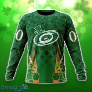 Carolina Hurricanes Full Green Design For St. Patrick’s Day 3D Shirt Hoodies Custom Number & Name Product Photo 4