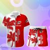 Carolina Hurricanes Hawaiian Shirt And Short Palm Tree Custom Name