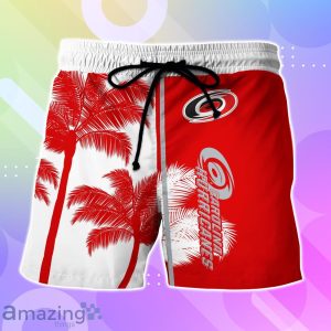 Carolina Hurricanes Hawaiian Shirt And Short Palm Tree Custom Name Product Photo 3