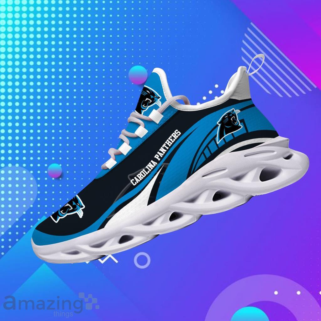 Carolina Panthers Sneakers Max Soul Shoes Trending Summer Vintage Style image Carolina Panthers Sneakers Max Soul Shoes Trending Summer Vintage Style Product Photo 1