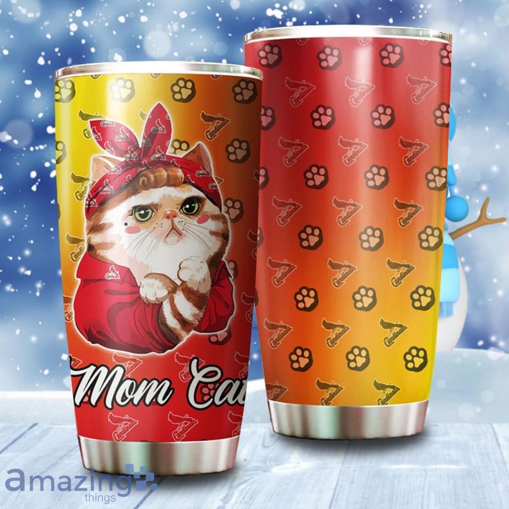 Cat Mom St. Louis Cardinals MLB Tumbler 3D Printed image Cat Mom St. Louis Cardinals MLB Tumbler 3D Printed Product Photo 1
