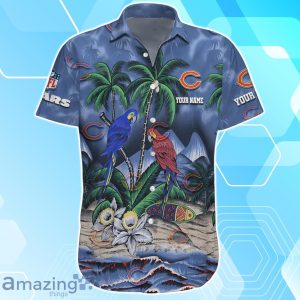 Chicago Bears Hawaiian Shirt Summer Gifts For Fans Custom Name image Chicago Bears Hawaiian Shirt Summer Gifts For Fans Custom Name Product Photo 2