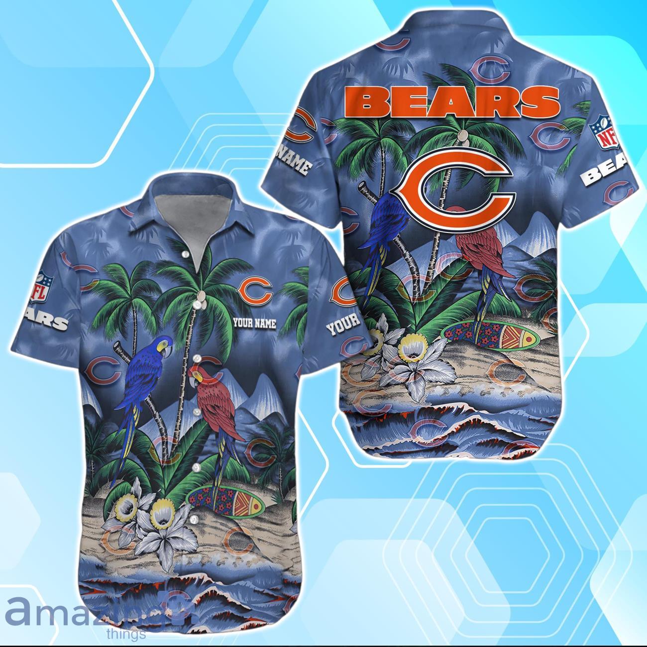 Chicago Bears Hawaiian Shirt Summer Gifts For Fans Custom Name image Chicago Bears Hawaiian Shirt Summer Gifts For Fans Custom Name Product Photo 1