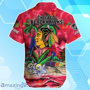 Chicago Blackhawks Hawaiian Shirt Summer Gifts For Fans Custom Name Product Photo 3
