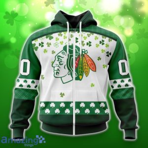 Chicago Blackhawks Special Design For St. Patrick Day 3D Shirt Hoodies Custom Number & Name Product Photo 2