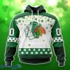 Chicago Blackhawks Special Design For St. Patrick Day 3D Shirt Hoodies Custom Number & Name