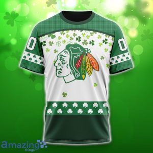 Chicago Blackhawks Special Design For St. Patrick Day 3D Shirt Hoodies Custom Number & Name Product Photo 6