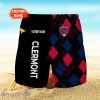 Clermont Foot Auvergne 63 Logo Print 3D Short Hawaiian Trending Summer For Men