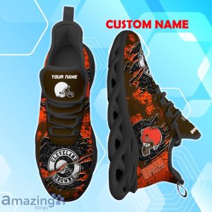 Cleveland Browns NFL Max Soul Shoes Newest Design for Sports Fans Custom Name Product Photo 2