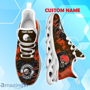 Cleveland Browns NFL Max Soul Shoes Newest Design for Sports Fans Custom Name Product Photo 4