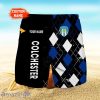Colchester United Logo Print 3D Short Hawaiian Trending Summer For Men