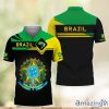Custom Name 3D Brazil Polo Shirt Golf Lover Gift Personalized Gift For Brazil Lovers