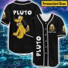 Custom Name Pluto Baseball Jersey, Pluto Shirt, Pluto 3D Jersey Black