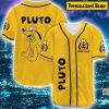 Custom Name Pluto Baseball Jersey, Pluto Shirt, Pluto 3D Jersey Yellow