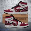 Custom Name Shoes NFL Arizona Cardinals Paint Splash Texture Air Jordan Hightop Shoes