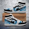 Custom Name Shoes NFL Carolina Panthers Paint Splash Texture Air Jordan Hightop Shoes