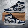 Custom Name Shoes NFL Dallas Cowboys Paint Splash Texture Air Jordan Hightop Shoes