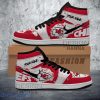 Custom Name Shoes NFL Kansas City Chiefs Paint Splash Texture Air Jordan Hightop Shoes