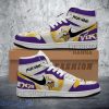 Custom Name Shoes NFL Minnesota Vikings Paint Splash Texture Air Jordan Hightop Shoes