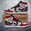 Custom Name Shoes NFL New England Patriots Paint Splash Texture Air Jordan Hightop Shoes