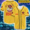 Custom Name The Muppet Baseball Jersey, Animal Muppet Shirt, Muppet Jersey Shirt Yellow