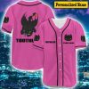 Custom Name Toothless Baseball Jersey Shirts, Toothless Shirts, Dragon Jersey Men Pink