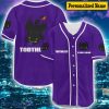 Custom Name Toothless Baseball Jersey Shirts, Toothless Shirts, Dragon Jersey Men Purple
