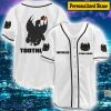 Custom Name Toothless Baseball Jersey Shirts, Toothless Shirts, Dragon Jersey Men White