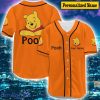 Custom Name Winnie Pooh Baseball Jersey, Pooh Bear Shirt, Pooh Jersey Shirt Orange