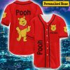 Custom Name Winnie Pooh Baseball Jersey Red