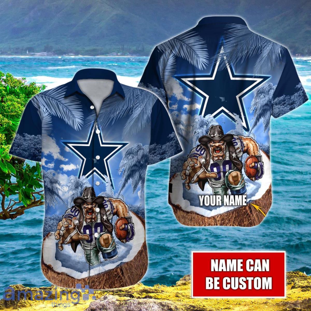 Dallas Cowboys NFL Hawaiian Shirt Custom Name Impressive Gift For Men Women Product Photo 1