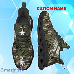 Dallas Cowboys NFL Max Soul Shoes Camo Design Custom Name Product Photo 2
