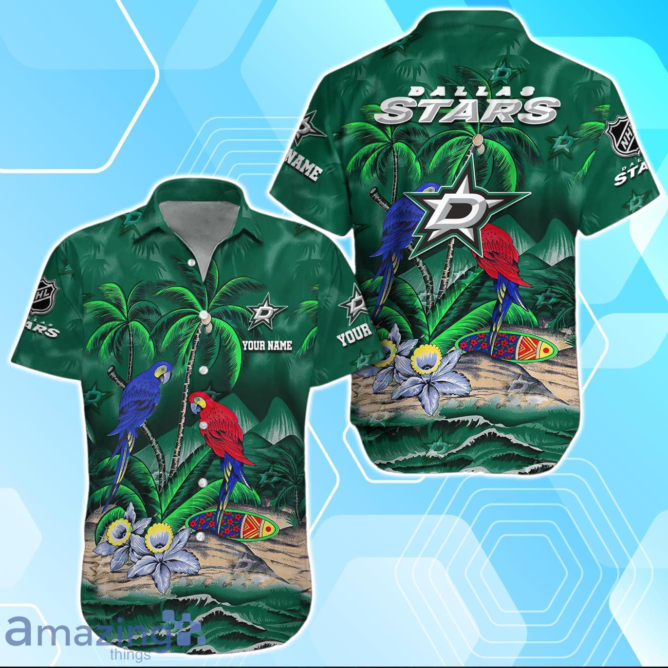 Dallas Stars Hawaiian Shirt Summer Gifts For Fans Custom Name image Dallas Stars Hawaiian Shirt Summer Gifts For Fans Custom Name Product Photo 1
