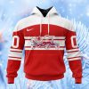 Denmark National Ice Hockey Personalized Red Kits Hoodie 3D All Over Print Attract Gift For Men And Women