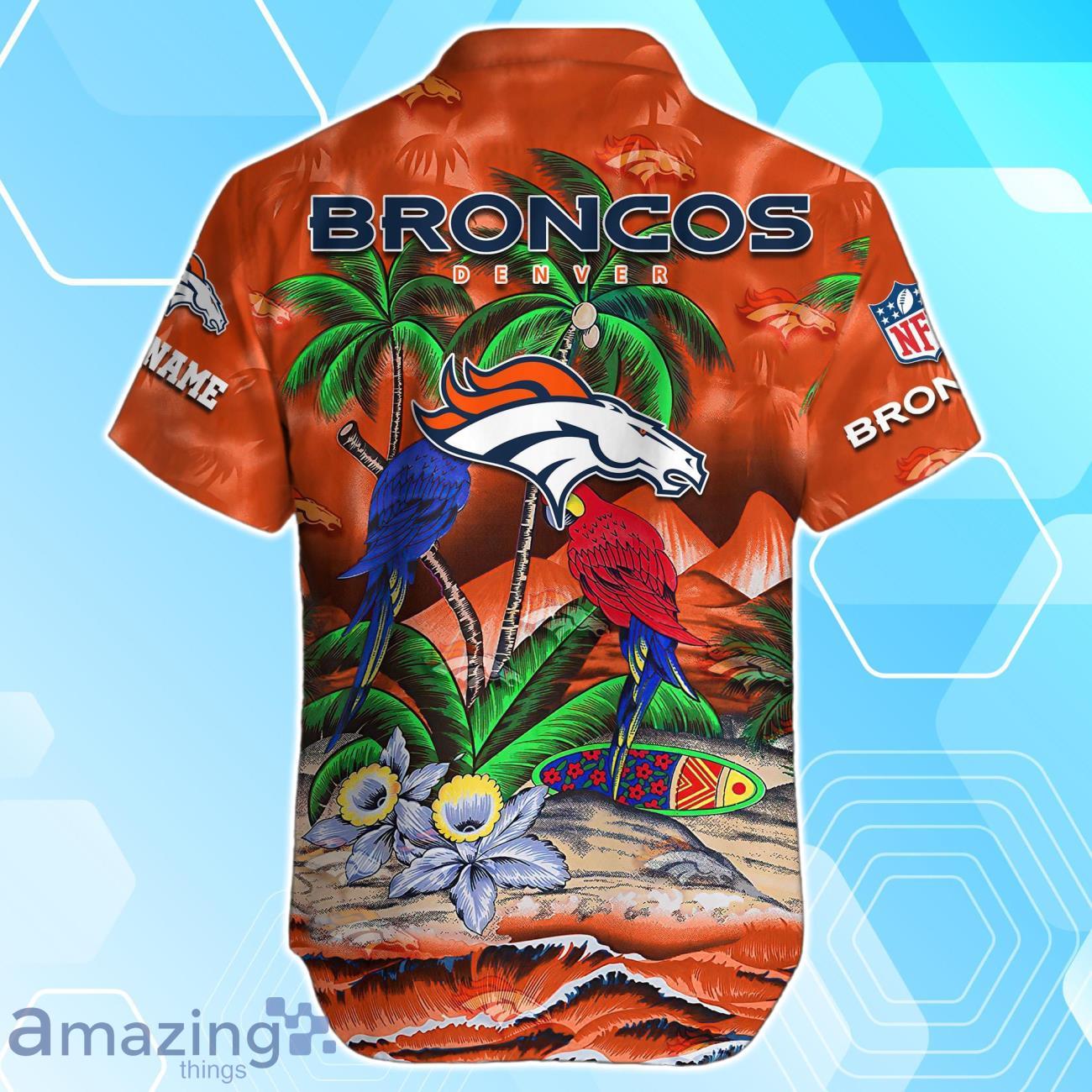 Denver Broncos Hawaiian Shirt Summer Gifts For Fans Custom Name image Denver Broncos Hawaiian Shirt Summer Gifts For Fans Custom Name Product Photo 3