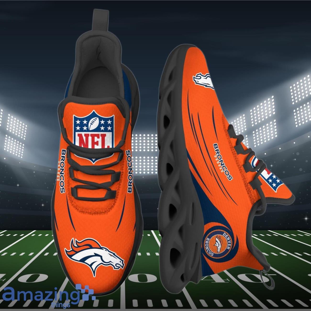 Denver Broncos NFL Max Soul Shoes Limited Edition Comfort Sneakers for Fans image Denver Broncos NFL Max Soul Shoes Limited Edition Comfort Sneakers for Fans Product Photo 1