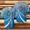 Detroit Lions 3D Mascot Baseball Jersey Custom Number And Name