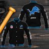 Detroit Lions Baseball Jacket Custom Name Sport Gifts For Fans