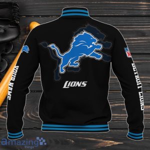 Detroit Lions Baseball Jacket Custom Name Sport Gifts For Fans Product Photo 3