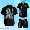 Detroit Lions Hawaiian Shirt & Short Crucial Catch Intercept Autism Custom Name