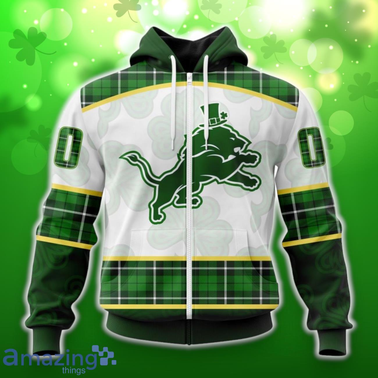 Detroit Lions Special Design For St. Patrick Day 3D Shirt Hoodies Custom Number & Name image Detroit Lions Special Design For St. Patrick Day 3D Shirt Hoodies Custom Number & Name Product Photo 2
