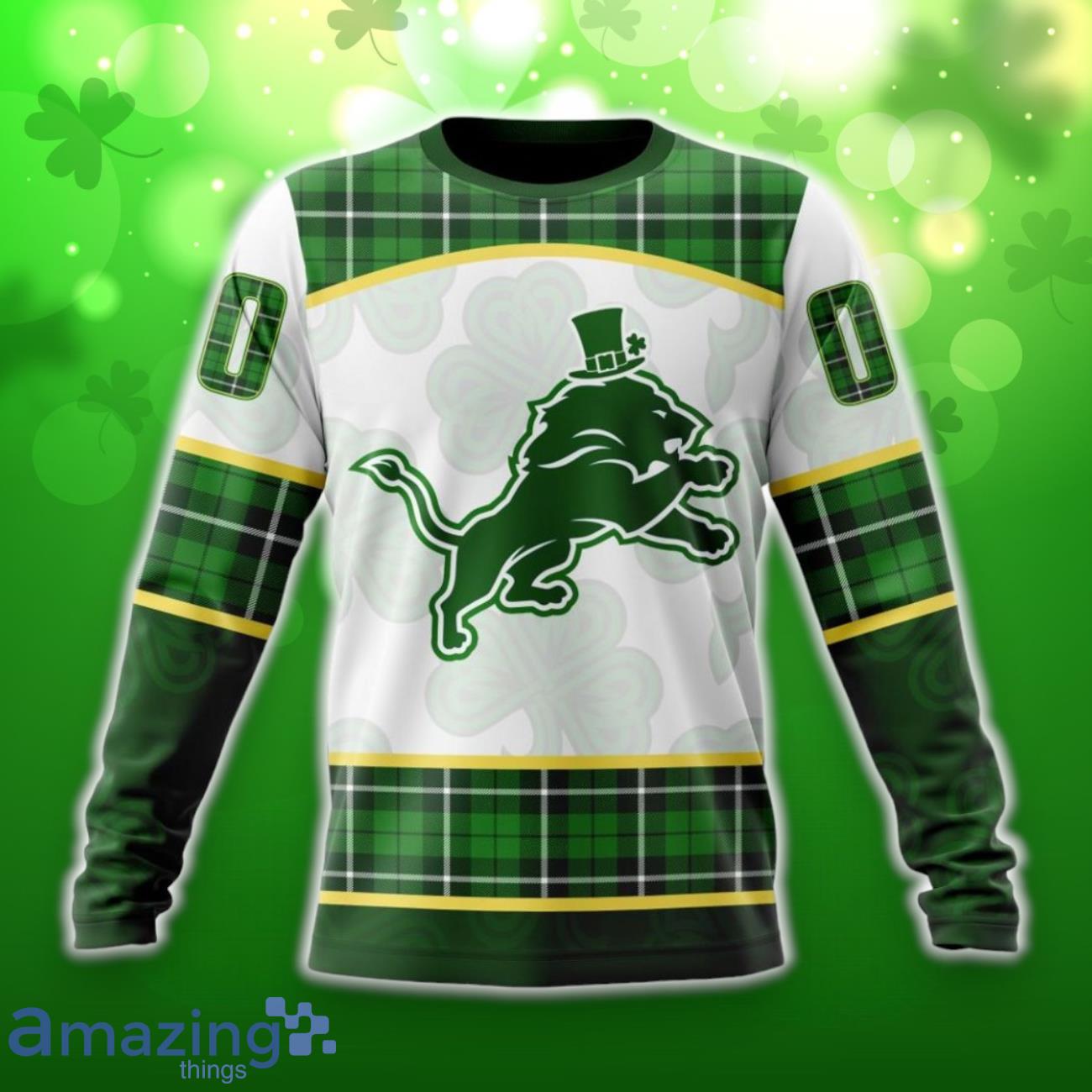 Detroit Lions Special Design For St. Patrick Day 3D Shirt Hoodies Custom Number & Name image Detroit Lions Special Design For St. Patrick Day 3D Shirt Hoodies Custom Number & Name Product Photo 4