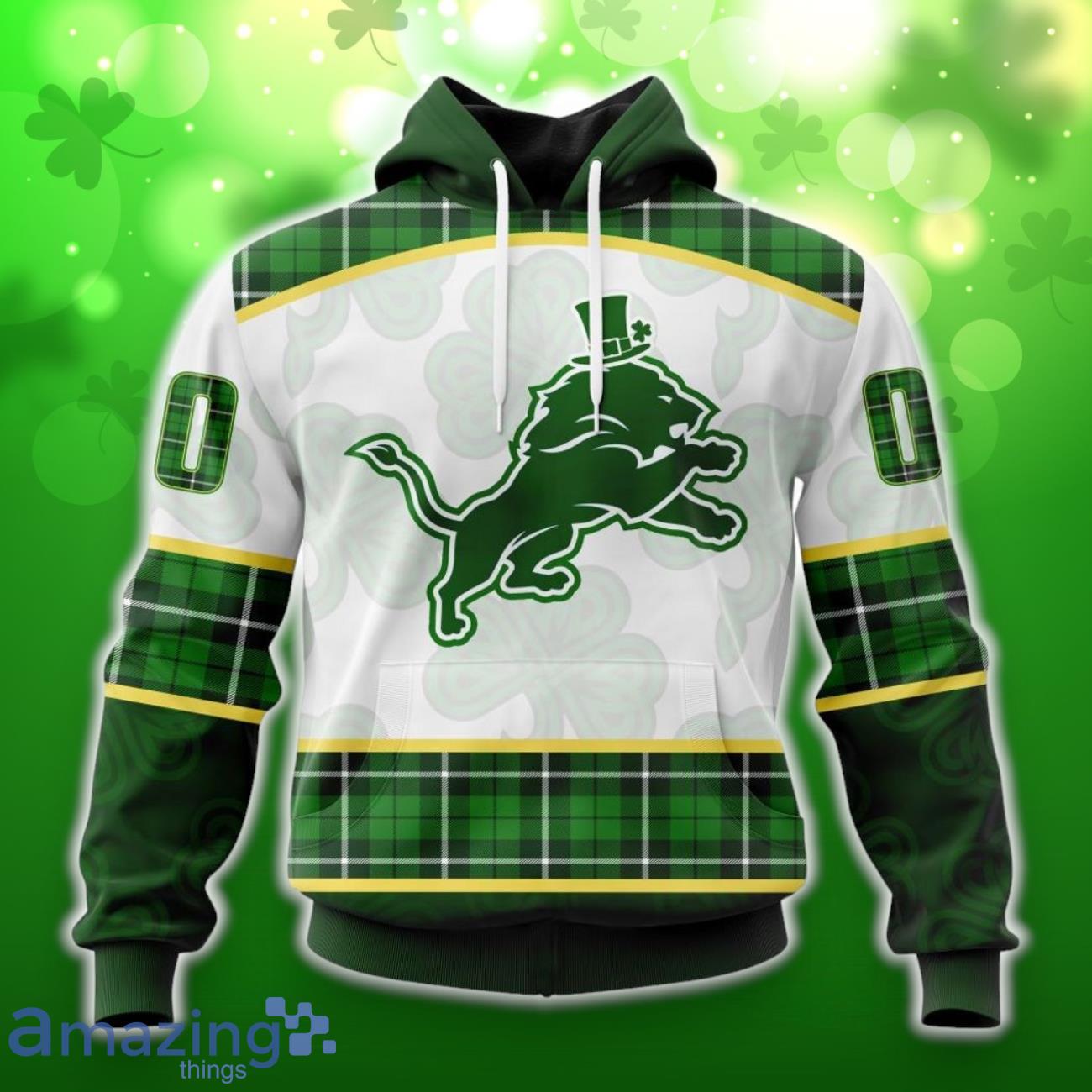 Detroit Lions Special Design For St. Patrick Day 3D Shirt Hoodies Custom Number & Name image Detroit Lions Special Design For St. Patrick Day 3D Shirt Hoodies Custom Number & Name Product Photo 1