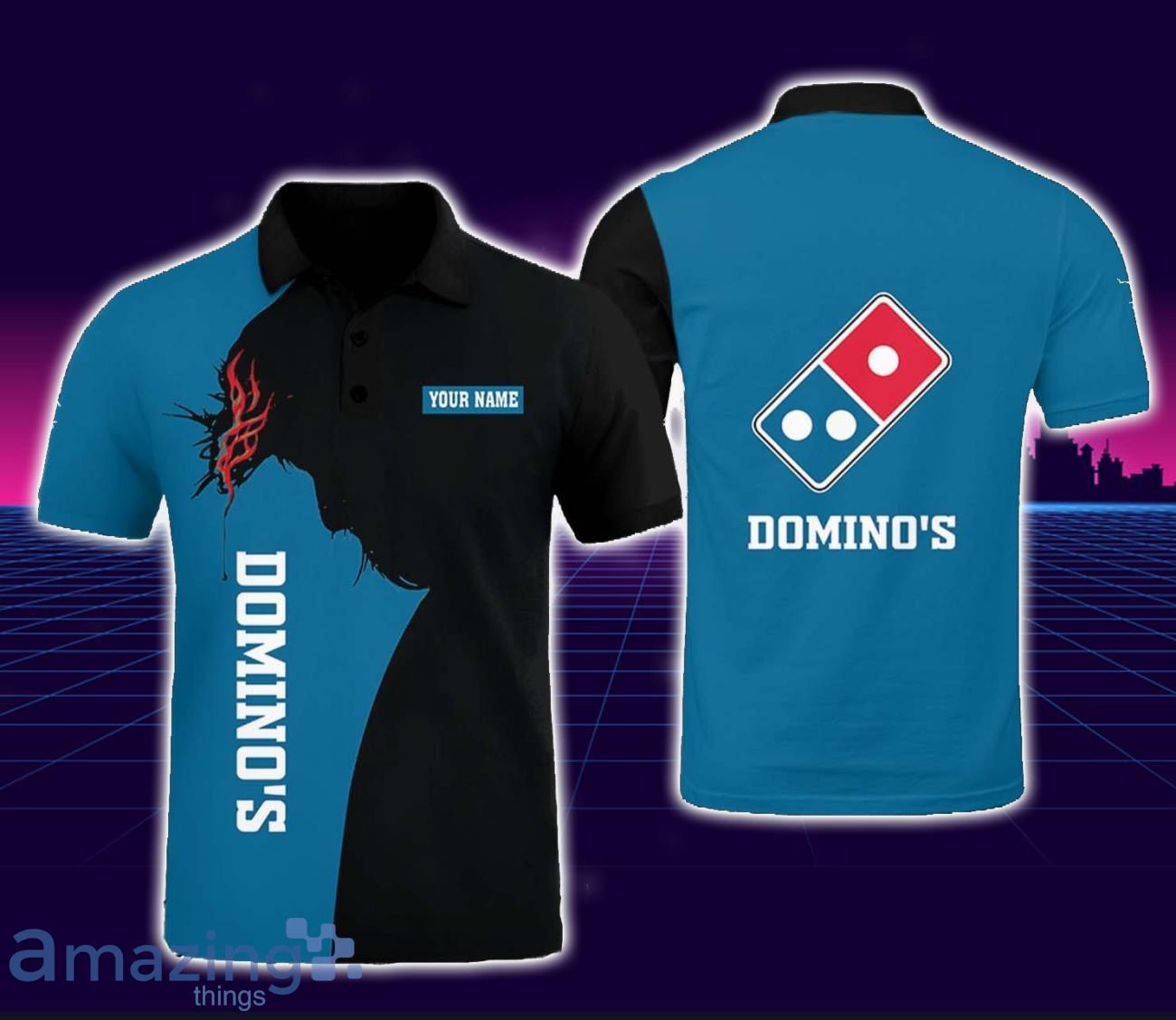 Domino's Pizza Jesus 3D Polo Shirt Golf Lover Gift Polo Shirt image Domino's Pizza Jesus 3D Polo Shirt Golf Lover Gift Polo Shirt
