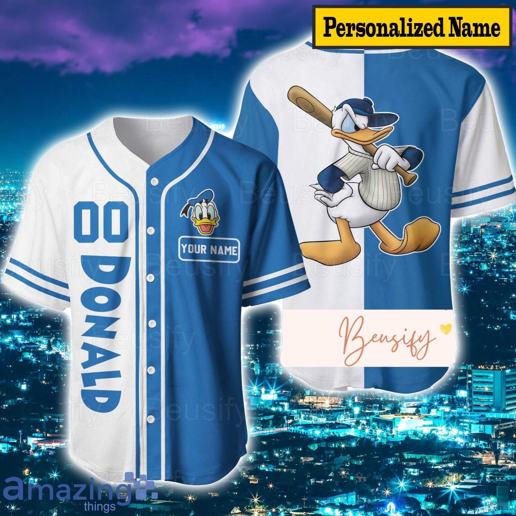 Donald Duck Jersey Custom Name & Number Donald Duck Baseball Jersey image Donald Duck Jersey Custom Name & Number Donald Duck Baseball Jersey Product Photo 1