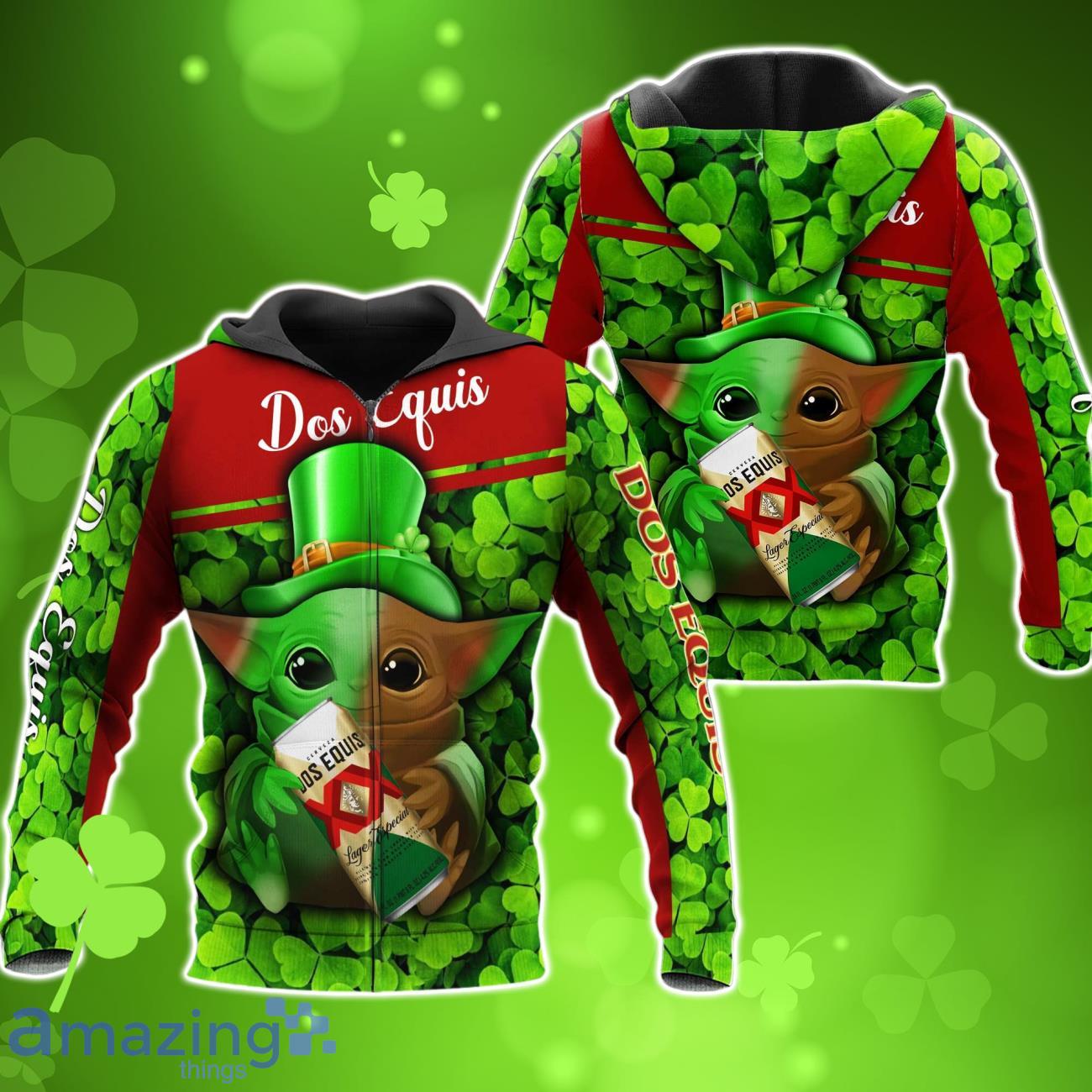 Dos Equis Life Baby Yoda St Patrick’s Day 3D AOP Hoodies For Men And Women image Dos Equis Life Baby Yoda St Patrick’s Day 3D AOP Hoodies For Men And Women Product Photo 1