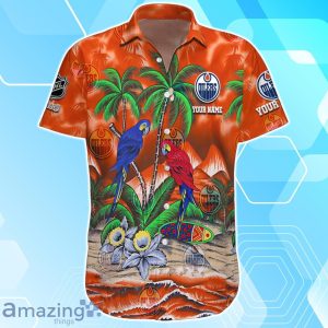 Edmonton Oilers Hawaiian Shirt Summer Gifts For Fans Custom Name Product Photo 2