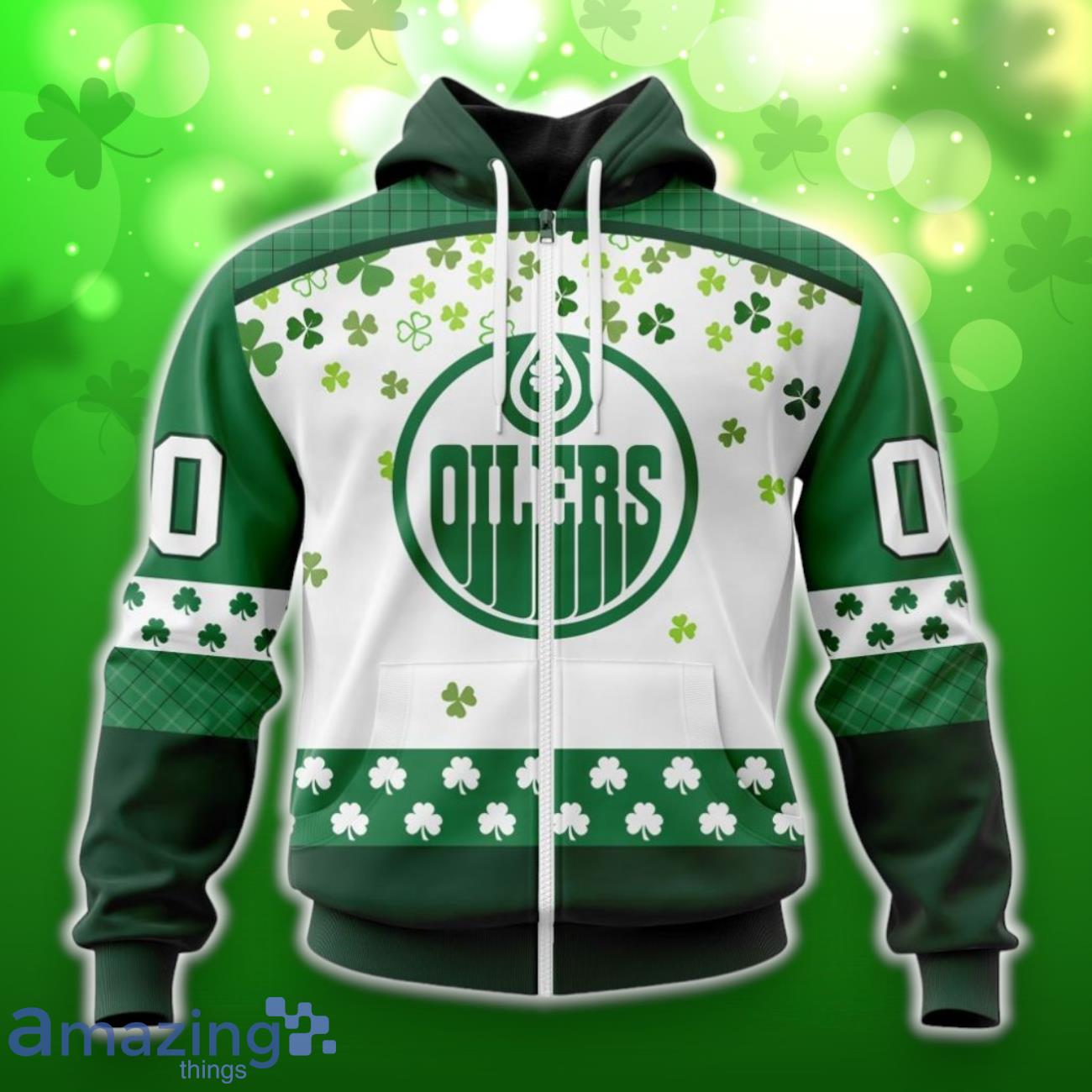 Edmonton Oilers Special Design For St. Patrick Day 3D Shirt Hoodies Custom Number & Name image Edmonton Oilers Special Design For St. Patrick Day 3D Shirt Hoodies Custom Number & Name Product Photo 2