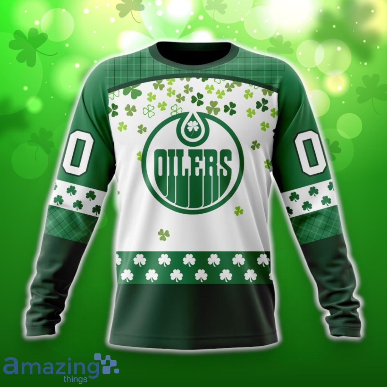 Edmonton Oilers Special Design For St. Patrick Day 3D Shirt Hoodies Custom Number & Name image Edmonton Oilers Special Design For St. Patrick Day 3D Shirt Hoodies Custom Number & Name Product Photo 4