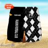 Falkirk F.C. Logo Print 3D Short Hawaiian Trending Summer For Men